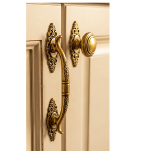 Light Luxury Brass <b>Handle</b> Villa Door Real Gold Plating High-end Pure <b>Copper</b> Split Door Lock - Product Image 1