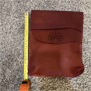 Pochettes de chasse tactiques légères en cuir véritable marron-rouge MORTAL SAGA avec fermeture à rabat et sangle 11 x 8,5 6x - Product Image 2