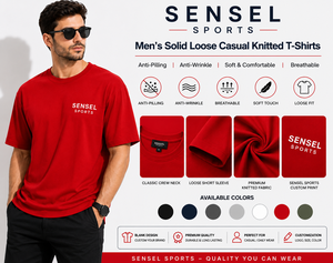 Camisetas de punto casuales holgadas para hombre, anti-bolitas, antiarrugas, diseño liso, camisetas personalizadas para hombre - Product Image 4