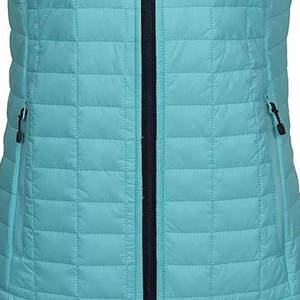Gilet matelassé unisexe léger et écologique en Spandex/Polyester avec fermeture éclair, sans manches, pour l'équitation, couleur turquoise - Product Image 5