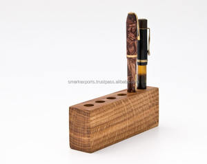 Modern Wooden Pen Holder Stand Desktop Organizer <b>Solid</b> <b>Wood</b> Pencil Holder Multi Slot Office <b>Desk</b> Accessory - Product Image 2