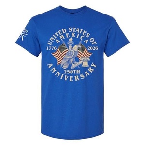 Camiseta Ecológica de Manga Corta con Serigrafía del 4 de Julio, 250 Aniversario de la Independencia de Estados Unidos, para Hombre - Product Image 3