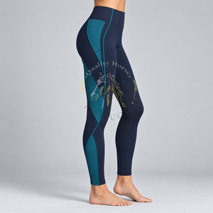 Pantalones de equitación para mujer diseñados con tela elástica, ajuste cómodo y costuras duraderas para el uso ecuestre diario. - Product Image 4