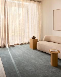 Alfombra de lana sólida, alfombra hecha a mano con técnica tufting, alfombra moderna, alfombra lisa para área de estar, proveedor de alfombras personalizadas, alfombra de lujo hecha a mano en tonos neutros, exportador de alfombras. - Product Image 2