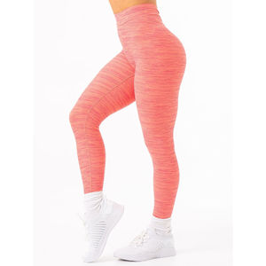 Nouvel ensemble 2 pièces OEM personnalisé pour femme : Leggings et soutien-gorge en maille corail, respirants, avec effet froncé aux fesses, pour le sport et le yoga - Product Image 4