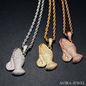 Collier pendentif Hip Hop en argent sterling 925 massif plaqué or rose jaune, design unisexe pour hommes et femmes, diamant Moissanite - Product Image 4