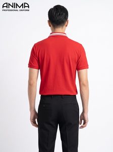 Luxury Premium University Uniform Red Polo Shirt Men Cotton Embroidered <b>Logo</b> - Product Image 3