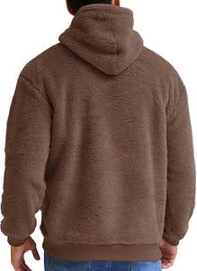 <b>Mens</b> <b>Hoodie</b> <b>Sherpa</b> Fuzzy Soft Casual Sweatshirts Long Sleeve Classic Pullover Drawstring Hooded Outwear - Product Image 5