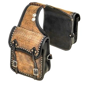 Sacoche de selle en cuir pour cheval, style western, marron, artisanale de qualité supérieure, 100% cuir de buffle, personnalisable, avec quincaillerie en acier et laiton, équestre - Product Image 3