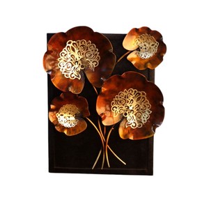 Panneau mural floral en fer forgé artisanal |   Décoration murale en métal inspirée du bois d'érable japonais pour salon, chambre et bureau - Product Image 6