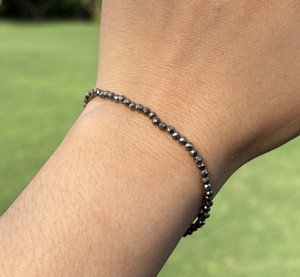 Pulsera de Cuentas Facetadas de Pirita Natural, Plata de Ley 925, Ajustable, Magneto del Dinero, Pulsera de Piedras Preciosas, Joyería Fina DIY - Product Image 3