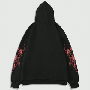 Vente en gros de sweats à capuche streetwear en coton lourd, surdimensionnés, avec fermeture éclair, logo personnalisé, fournisseur Pakistan - Product Image 2