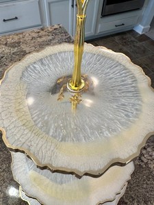 Epoxy Resin <b>Cake</b> Stand with Unique Pattern for Home and Party Use - Product Image 4
