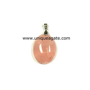 Натуральный розовый кварц овальный кабошон кулон оптовая продажа онлайн Бестселлер