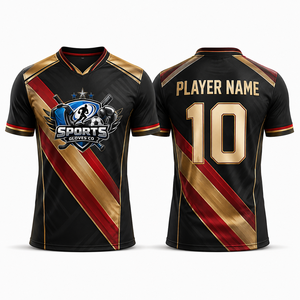 Vente directe d'usine, maillot de football en polyester premium, tissu mesh sportif léger, avec impression par sublimation de logo personnalisé - Product Image 1