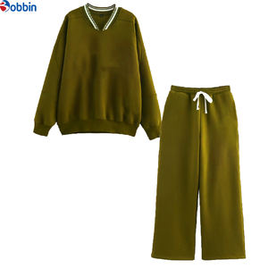 Survêtement de sport pour femme de haute qualité, écologique, en polaire de luxe, style hip-hop, couleur personnalisée, élégant, avec cordon de serrage, design 2-en-1, couleur unie - Product Image 4