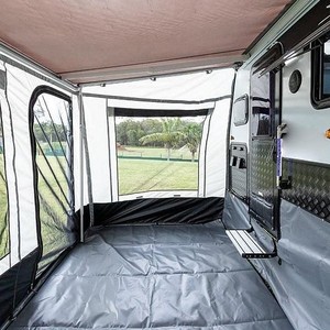 Portable Luxury Modern Steel Motorhome Camper <b>Trailer</b> with Kitchen Bathroom Sleeping Space Living Unit Use - Product Image 6