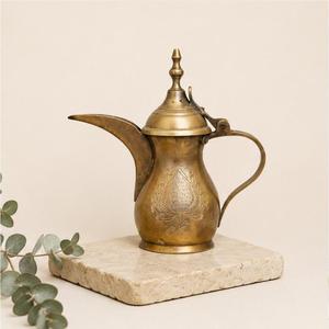 Handcrafted Traditional Arabic Dallah Coffee Pot Premium <b>Antique</b> Brass Middle Eastern Coffee Server for Hotel & Home Decor - Product Image 2