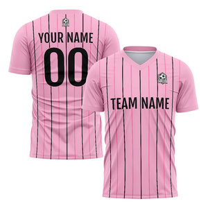 Camisetas de Fútbol de Manga Corta Personalizadas de Alta Calidad al por Mayor, Diseño de Impresión de Nombre de Equipo Personalizado OEM, Transpirables, con Protección UV - Product Image 4