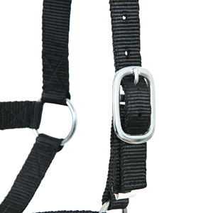 Heavy Duty Black Nylon Cow Halter Adjustable Livestock Head <b>Collar</b> with <b>Metal</b> Buckles Durable for Cattle Farming Use - Product Image 2