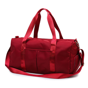 Polyester Gym <b>Bag</b> 20-<b>30L</b> Solid Color Zipper Closure Casual Style Durable Soft Handle Adjustable Strap - Product Image 6