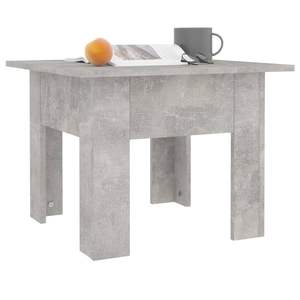 Mesa de Centro Pequeña de Concreto Gris con Madera Sintética, Estilo Contemporáneo para el Hogar - Product Image 4
