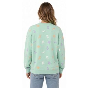 Sweat-shirt personnalisé vert menthe pastel, léger, respirant, en mélange coton modal, toucher doux, coupe ample, vêtements d'extérieur printemps - Product Image 3