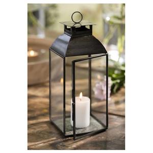 Lanterne en fer rouge de Noël, design parfait, dorée, moderne, à suspendre ou à poser, décoration intérieure et extérieure, écologique, porte-bougie - Product Image 6