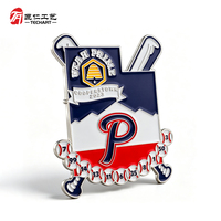 Épingles de baseball personnalisées en émail, badges d'équipe sportive, épingles de revers en métal scintillant pour souvenirs de club
