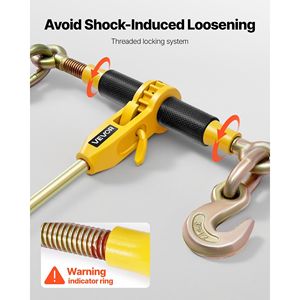 Tendicatena a cricchetto G80 da 3/8 pollici x 20 piedi, capacità di carico 9200 libbre, set di tendicatene a cricchetto per ancoraggio - Product Image 5