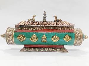 Nouveauté Asthamangal Cadeau et Artisanat Brûleurs d'encens tibétains en métal 2-en-1 avec une utilisation aromatique longue durée - Product Image 2