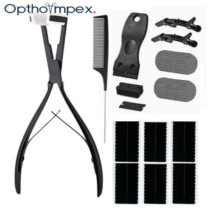 Extensions de cheveux Remy premium à clipser, trame simple, outils de coiffure professionnels en acier inoxydable, équipement de coiffure professionnel - Product Image 1