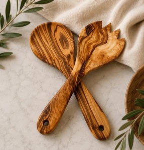 Ensemble d'ustensiles de cuisine Earthy Luxe – Outils de cuisine en bois haut de gamme pour les espaces modernes et chaleureux - Product Image 4