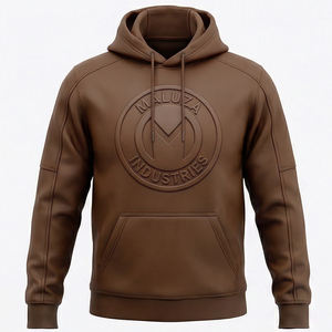 MALUZA Industries Sweat à capuche enduit ONYX de qualité supérieure Streetwear urbain de luxe Logo empilé Design - Product Image 1
