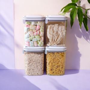 Bocaux sous vide sans air Nordic Tritan Conteneur de stockage des aliments haut de gamme avec couvercle pour cuisine gastronomique pour ingrédients emballés divers - Product Image 1