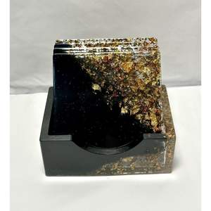 Contemporary Decor Coasters Minimalist Oval and Round Resin <b>Serving</b> <b>Sets</b> for <b>Beverages</b> - Product Image 5