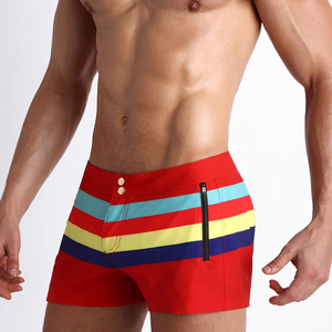 Shorts de bain pour hommes personnalisés, séchage rapide, couleur unie, cordon de serrage à la taille, doublure en maille - Product Image 6