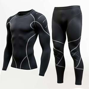 Custom <b>Men's</b> Full Sleeve <b>Compression</b> Rash Guard Breathable Quick Dry Polyester Nylon <b>Shirt</b> for MMA BJJ Gym Surfing OEM - Product Image 1