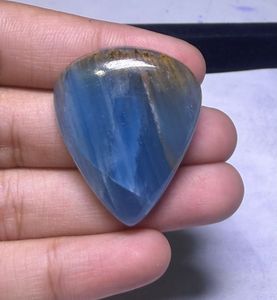 Cabochon de calcite bleue naturelle à bandes, pierre précieuse en vrac, vente en gros, calcite bleue naturelle faite à la main, pierre précieuse en vrac - Product Image 3