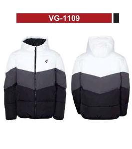 Blouson matelassé pour homme style urbain, motif uni, logo sur le devant en toile, fermeture éclair OEM, pour l'hiver et l'automne - Product Image 1