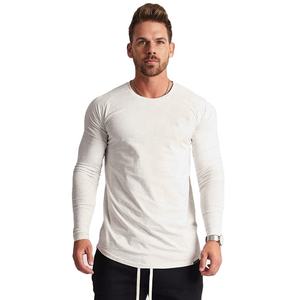 T-shirt d'été unisexe en coton de super qualité à manches longues avec logo personnalisé vêtements de sport surdimensionnés pour hommes respirant et confortable - Product Image 3