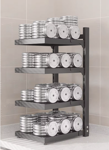 OEM/ODM Vietnam 3 Tier Carbon Steel Pot Rack Adjustable Kitchen Organizer for <b>Pans</b> Lids Countertop Shelf - Product Image 4