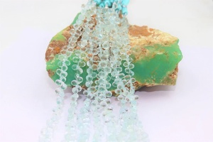 Perles de topaze bleu ciel naturel facettées en forme de goutte 3*5-4*6mm Perles de topaze naturelles pour la fabrication de bijoux - Product Image 2