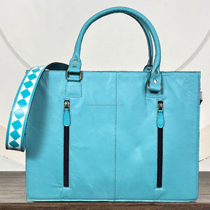 2026 New Arrival Checkered Genuine <b>Leather</b> Handbag Cowhide Tote Bag Women's Shoulder Bag with Adjustable Strap for Everyday Uses - Product Image 5