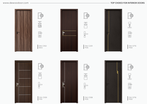 Portes en bois WPC abordables: modernes, coupe-vent et imperméables, idéales pour la maison, le bureau et l'hôtel - Product Image 5