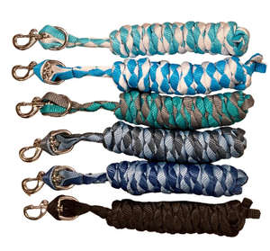 <b>Best</b> Quality Custom two tone colorful Nylon lead rope for horse with brass <b>fitting</b> - Product Image 3