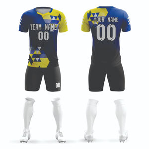 Tenue de football personnalisée professionnelle pour hommes, ensemble de maillots de football respirants, antibactériens, à séchage rapide, pour l'entraînement d'équipe - Product Image 3