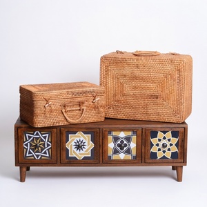 Juegos de Maletas de Tamaños Ajustables, Bolsas de Viaje de Ratán, Maletas de Mano Naturales para Viaje, Venta al por Mayor - Product Image 1