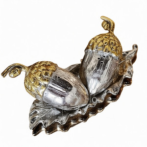 Accesorios de mesa de comedor de cocina de Metal de aluminio de Color plateado de nuevo diseño Molinos de sal y pimienta chapados en oro - Product Image 1