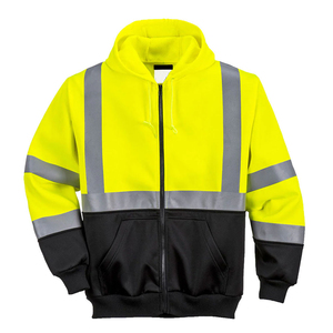 Vêtements de travail de sécurité, sweat-shirts à fermeture éclair avec bande réfléchissante, vêtements de travail à fermeture éclair pour les travailleurs du bâtiment - Product Image 1